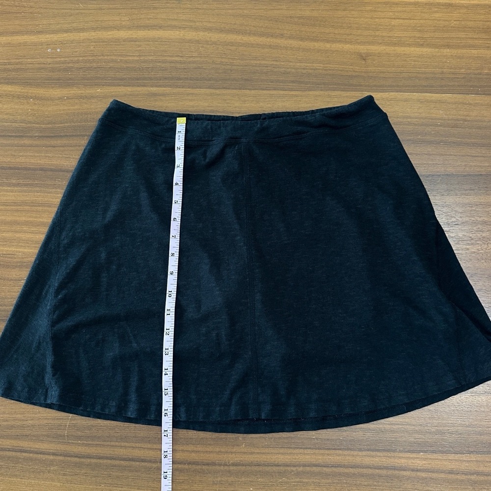 Toad&Co Seleena Skort Tencel Cotton Large Black Active Hiking Skirt Outdoors - Picture 6 of 10